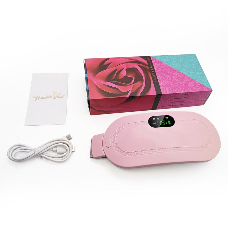 Cinturón térmico recargable 1800 mAh para cólicos menstruales — uso sin cables