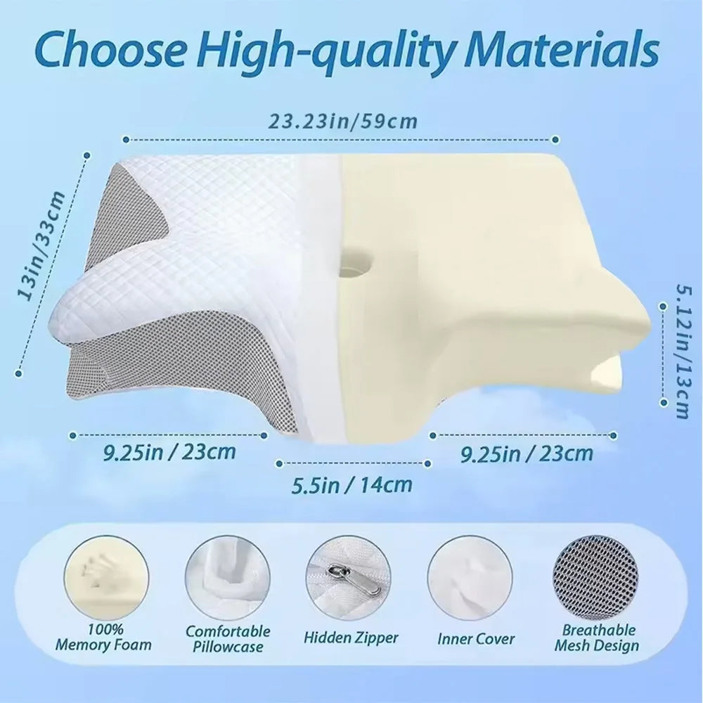 Almohada cervical con su funda extraíble transpirable junto a la espuma de memory foam
